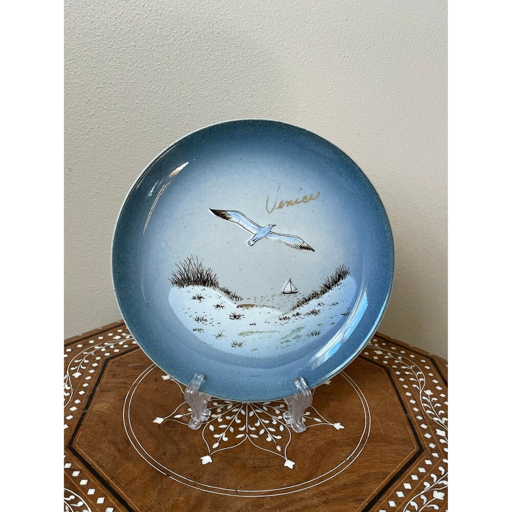 Vintage Decorative Plate Made In Japan For Down East Crafts Seagull ‘Venice’